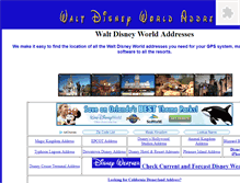 Tablet Screenshot of disneyworldaddress.com